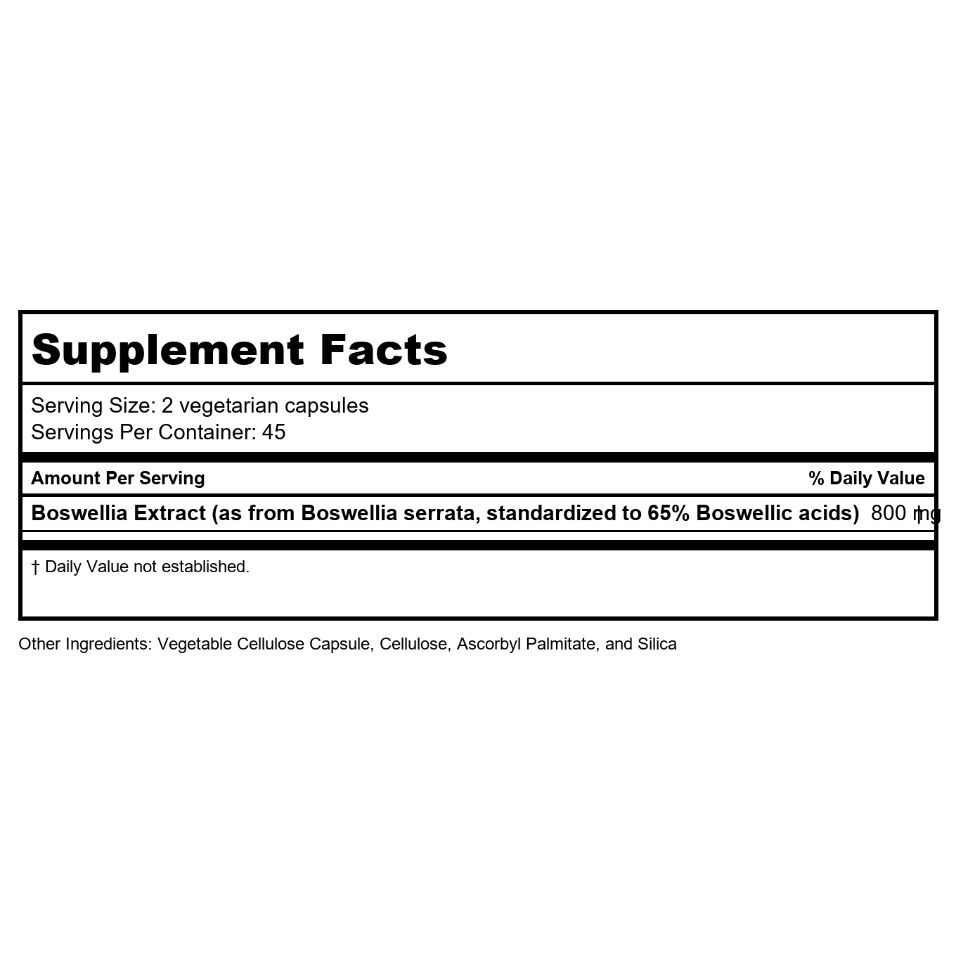 Vital Nutrients Boswellia Extract 400 mg 90 Vcaps