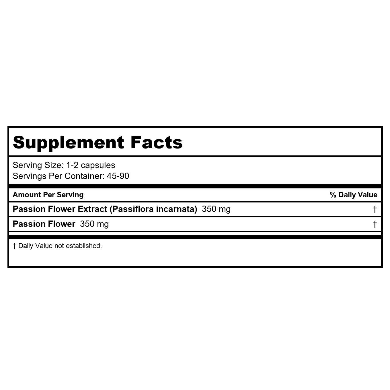 Now Foods Passion Flower 350 mg 90 Vcaps - 4763