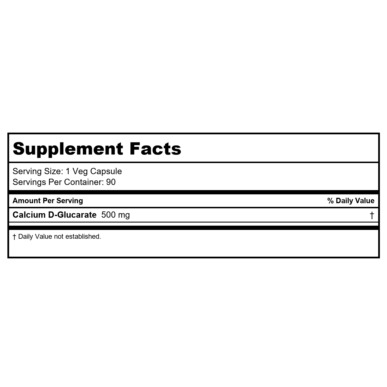 Now Foods Calcium D-Glucarate 500 mg 90 Vcaps - 3097