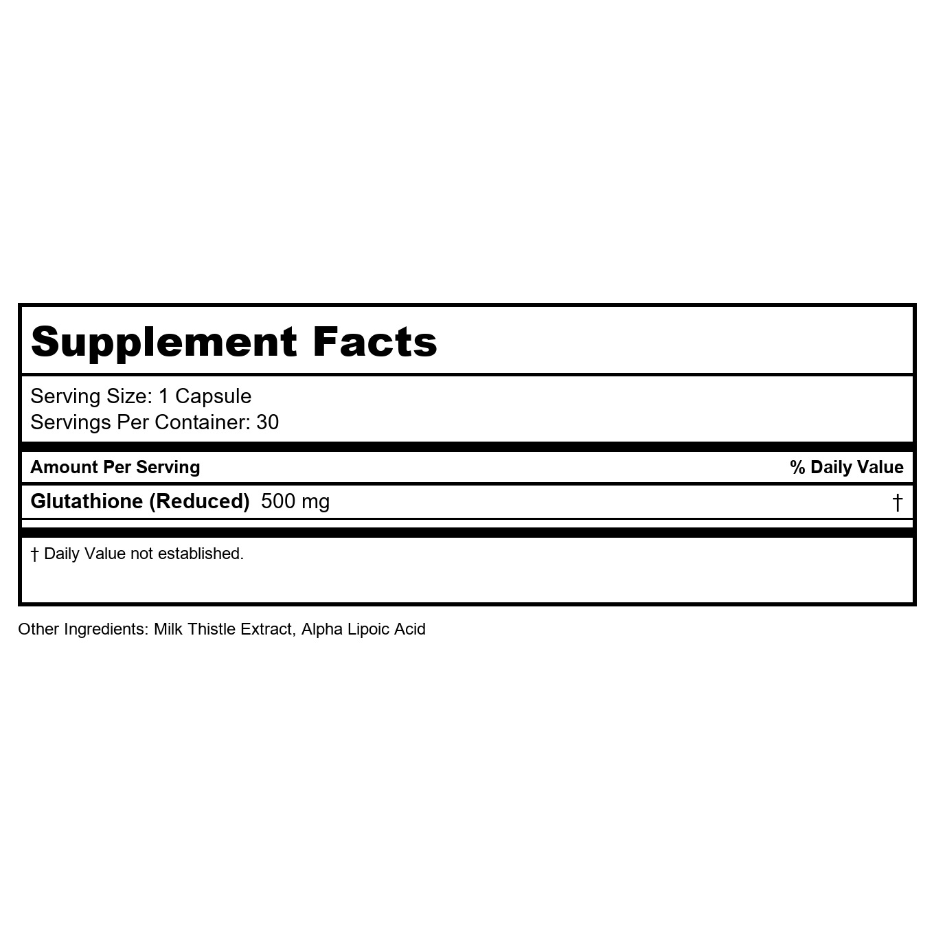 Now Foods Glutathione 500mg 30 Capsules - 0175