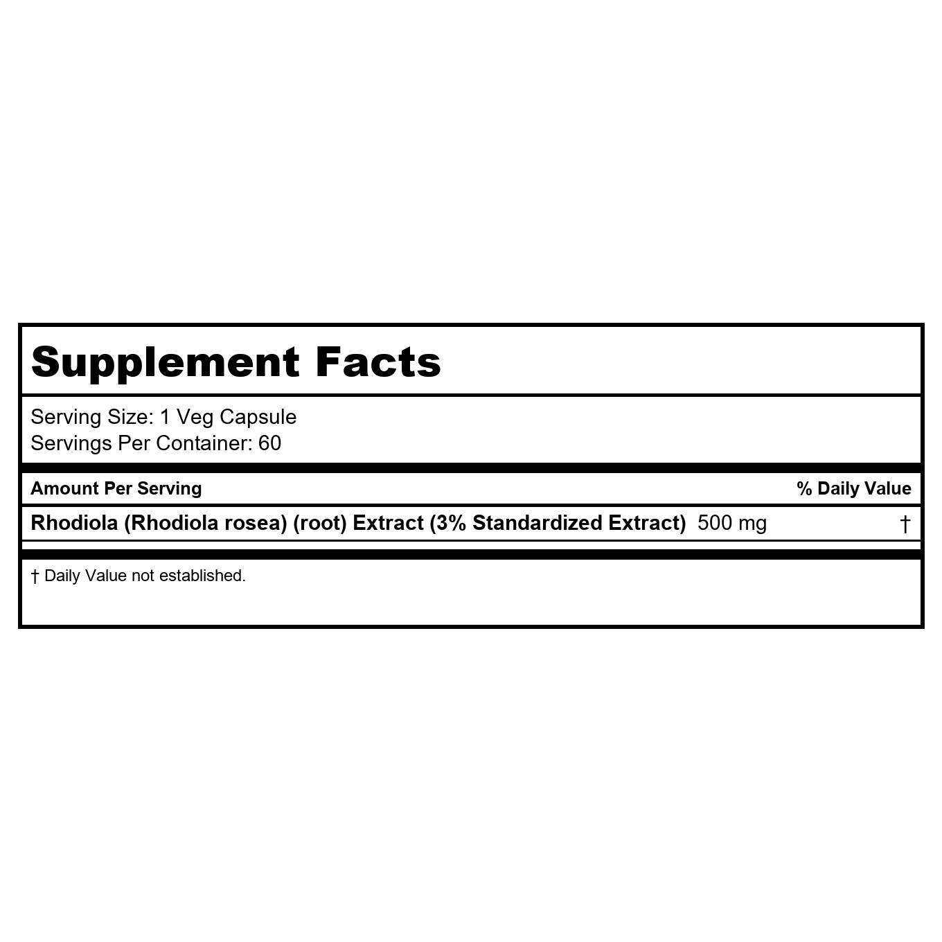 Now Foods Rhodiola 500 mg 60 Vcaps - 4754