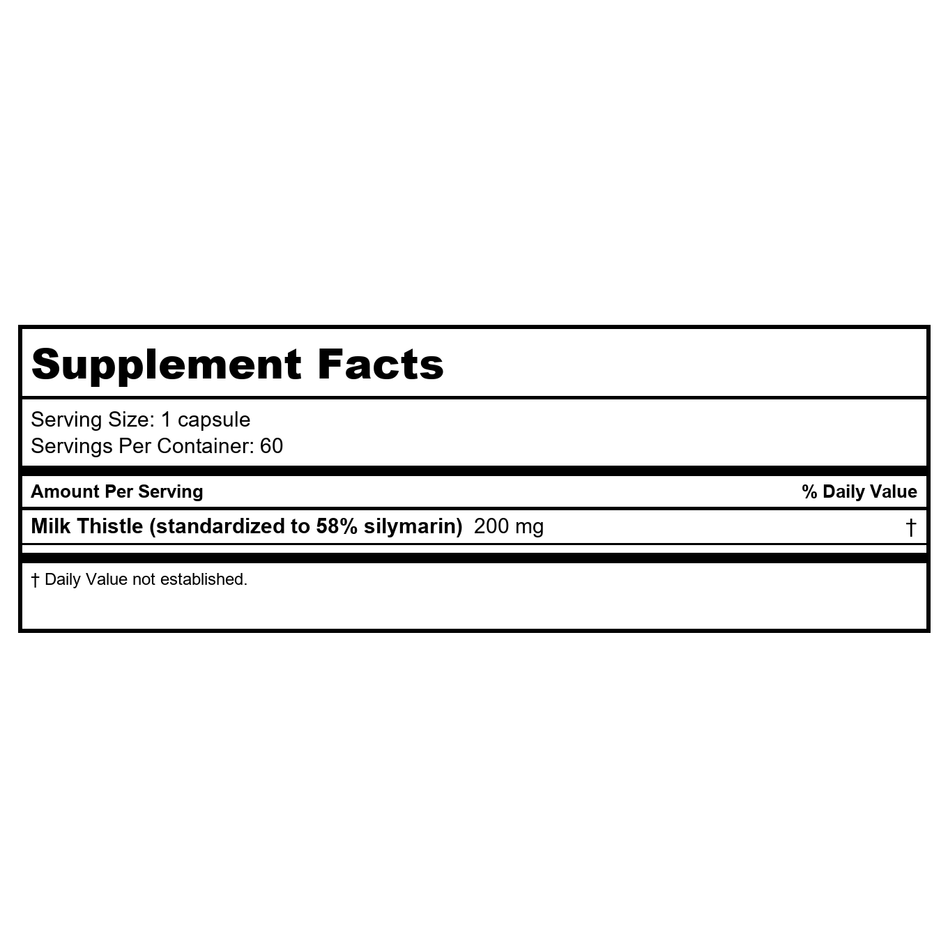 Ortho Molecular Silymarin Forte 60 Capsules