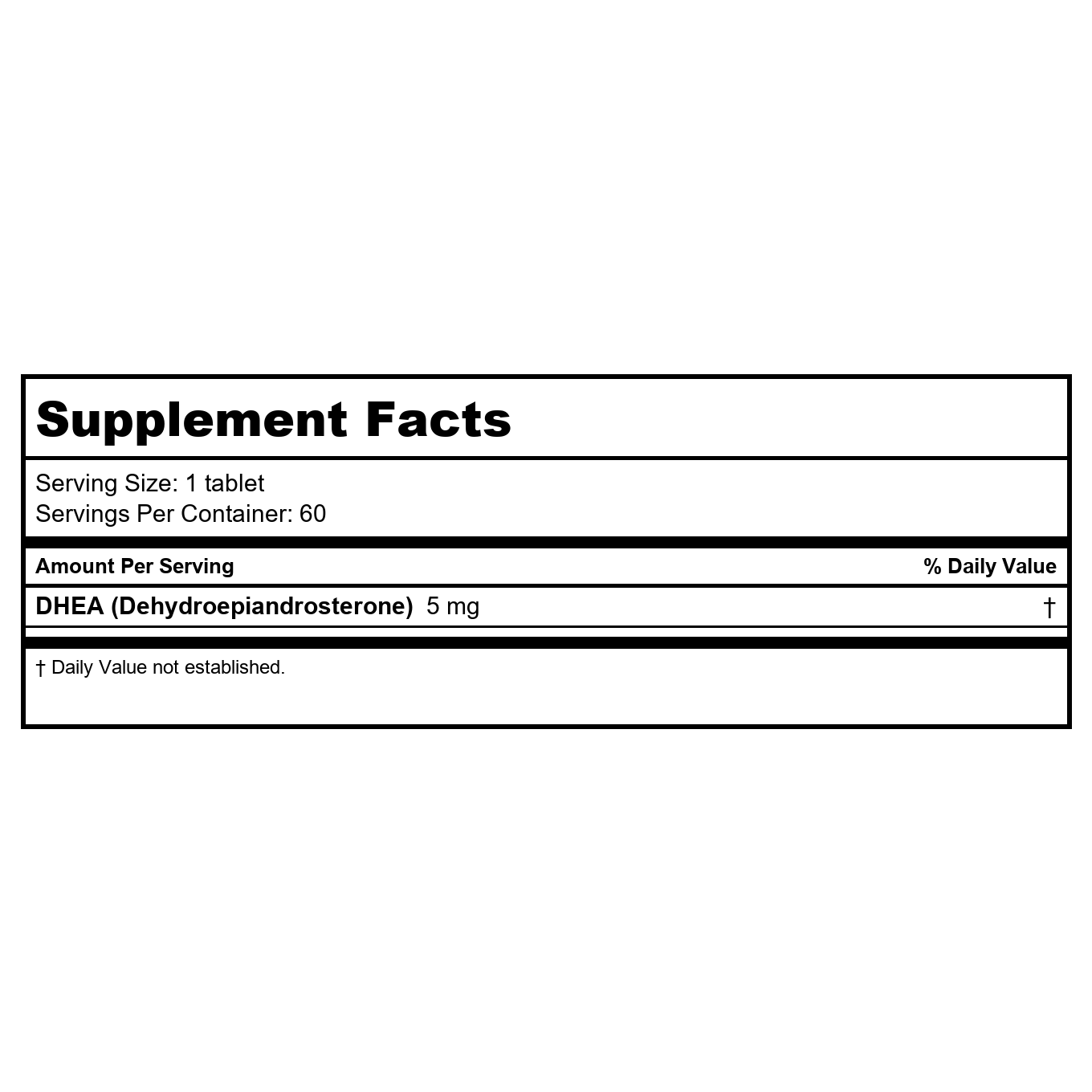 KAL DHEA 5mg 60 Tablets
