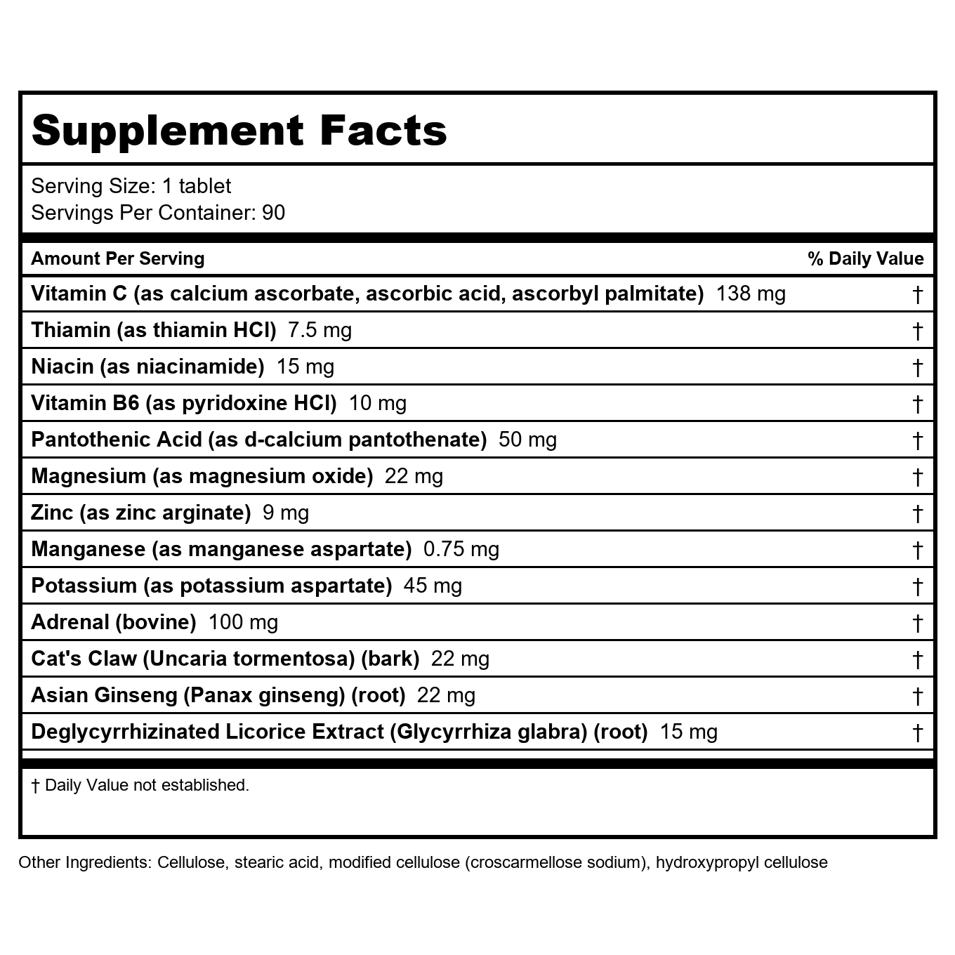 Apex Energetics Adreno-Zyme 90 Tablets - Z05