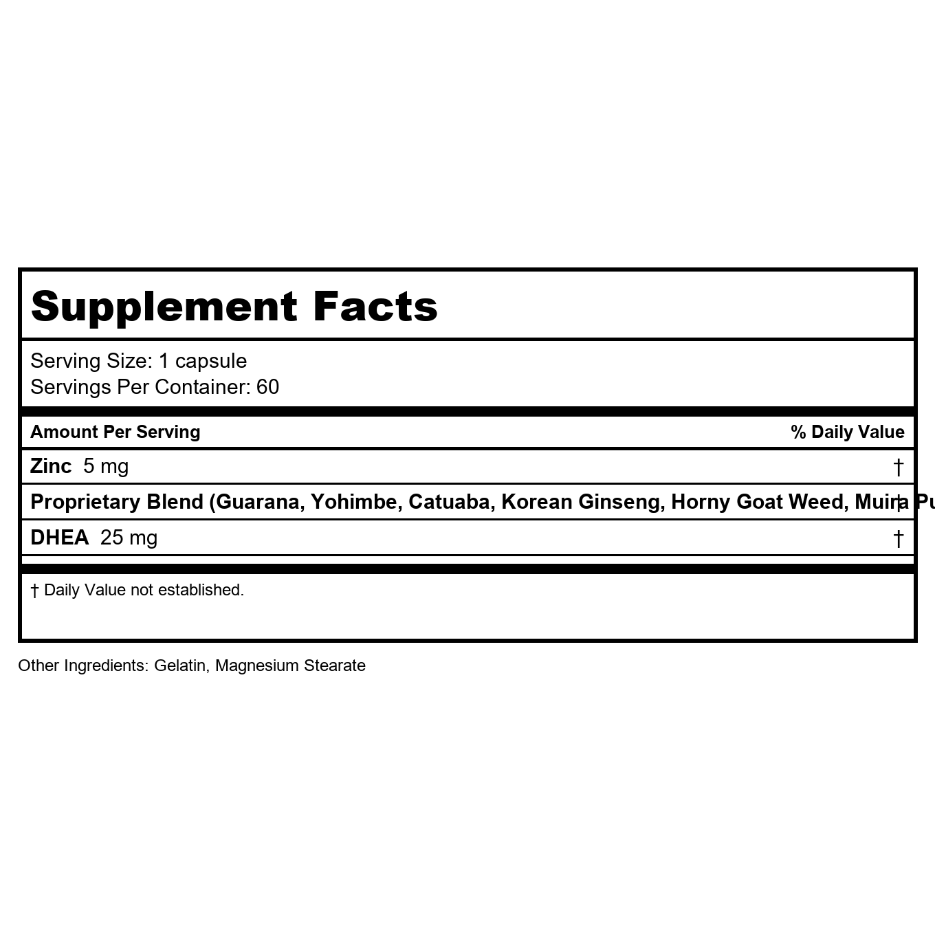 Natural Balance DHEA for Men 60 Vcaps