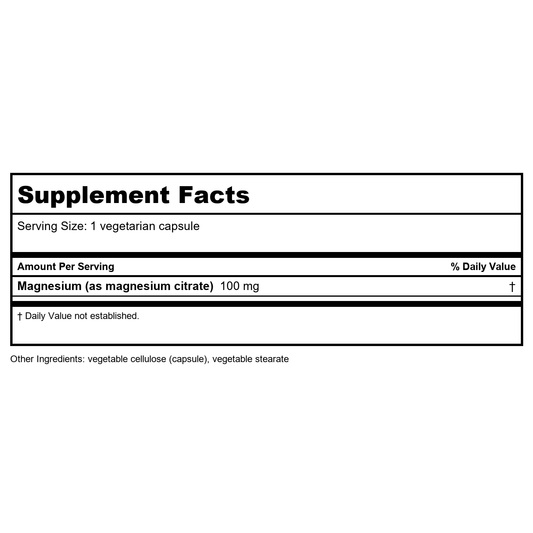 Life Extension Magnesium Citrate 100 Vcaps