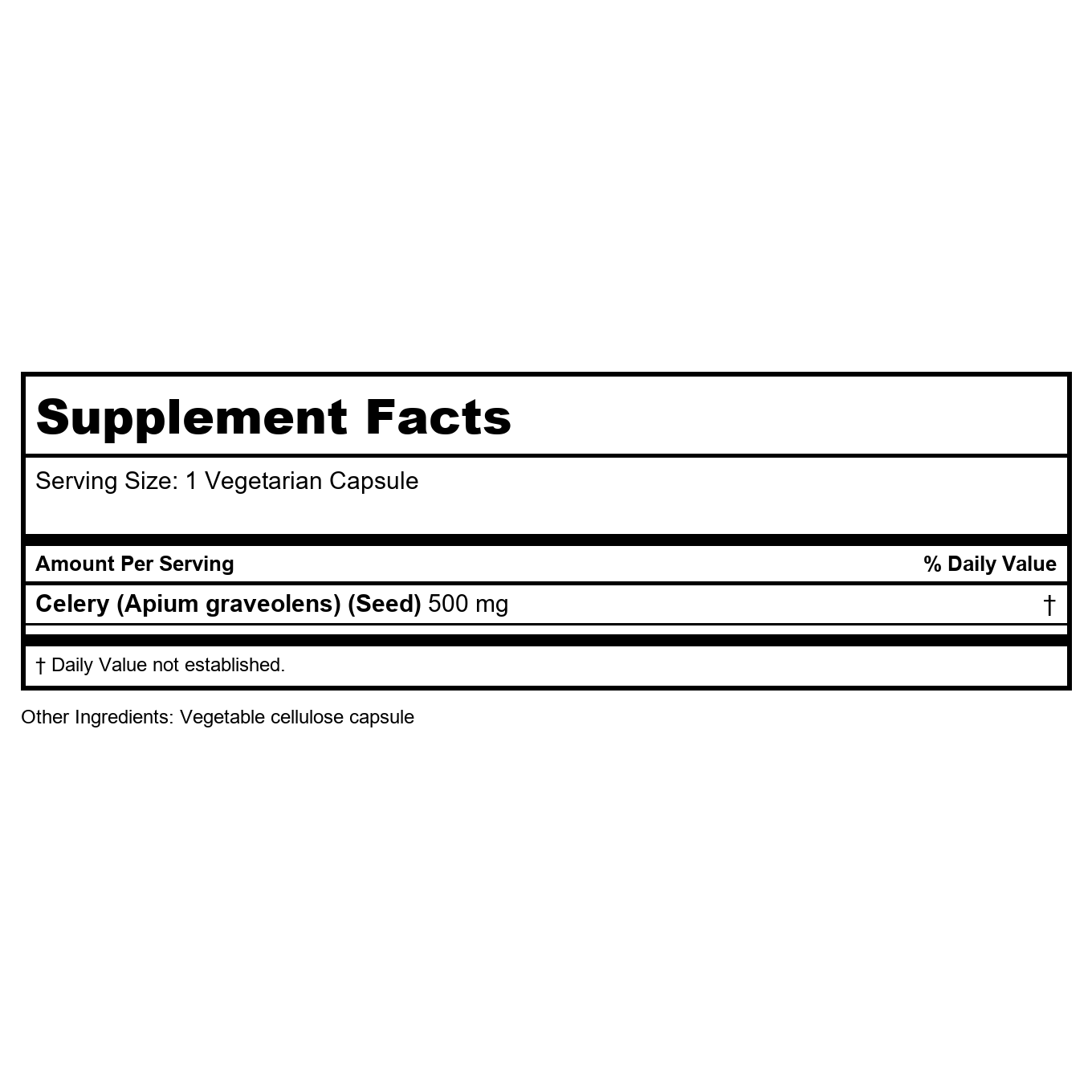 Nature's Life Celery Seed 100 Vcaps PN