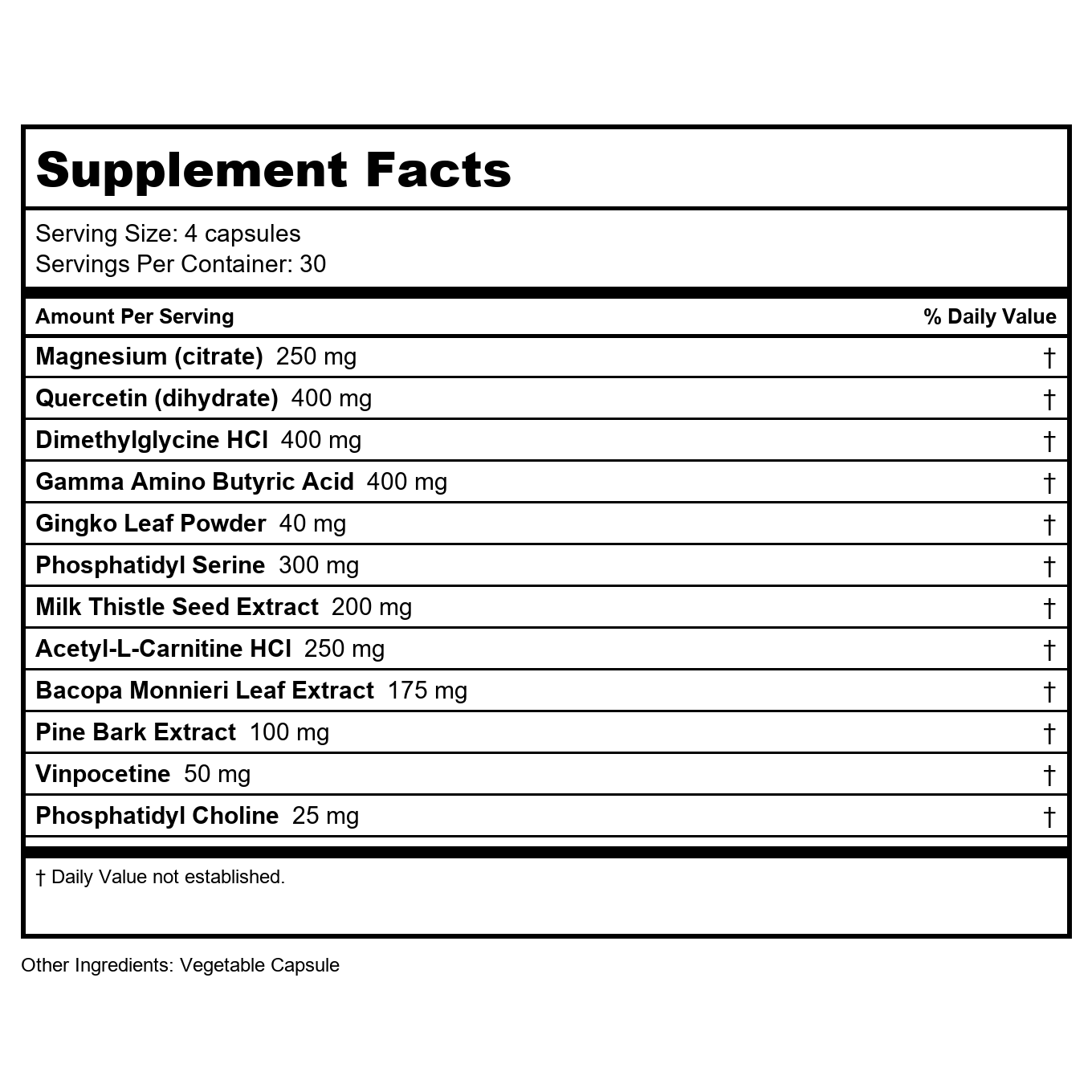 Zahler - AdultFocus Cognitive Health Support - 60 Capsules
