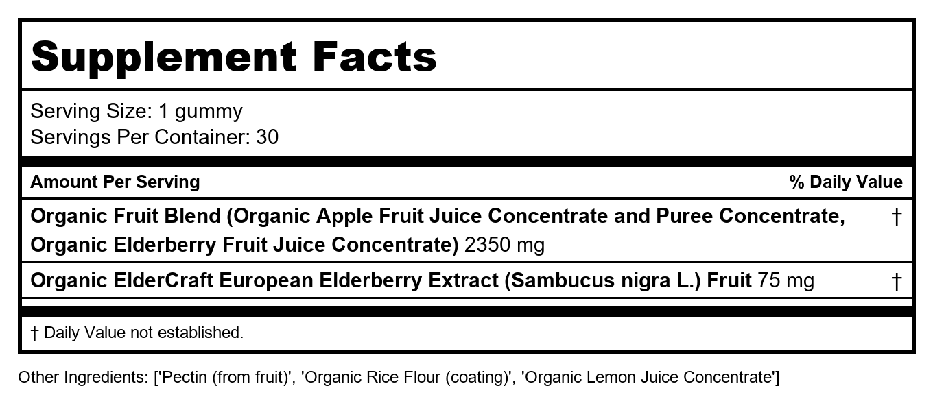 New Chapter Kids Organic Elderberry 30 Gummies