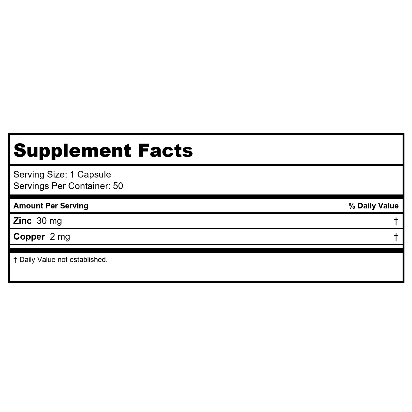 Nature's Life Protecting Zinc 30mg 50 Capsules
