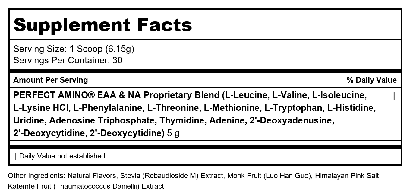 BodyHealth PerfectAmino Powder Lemon Lime 30 Servings 240 Grams