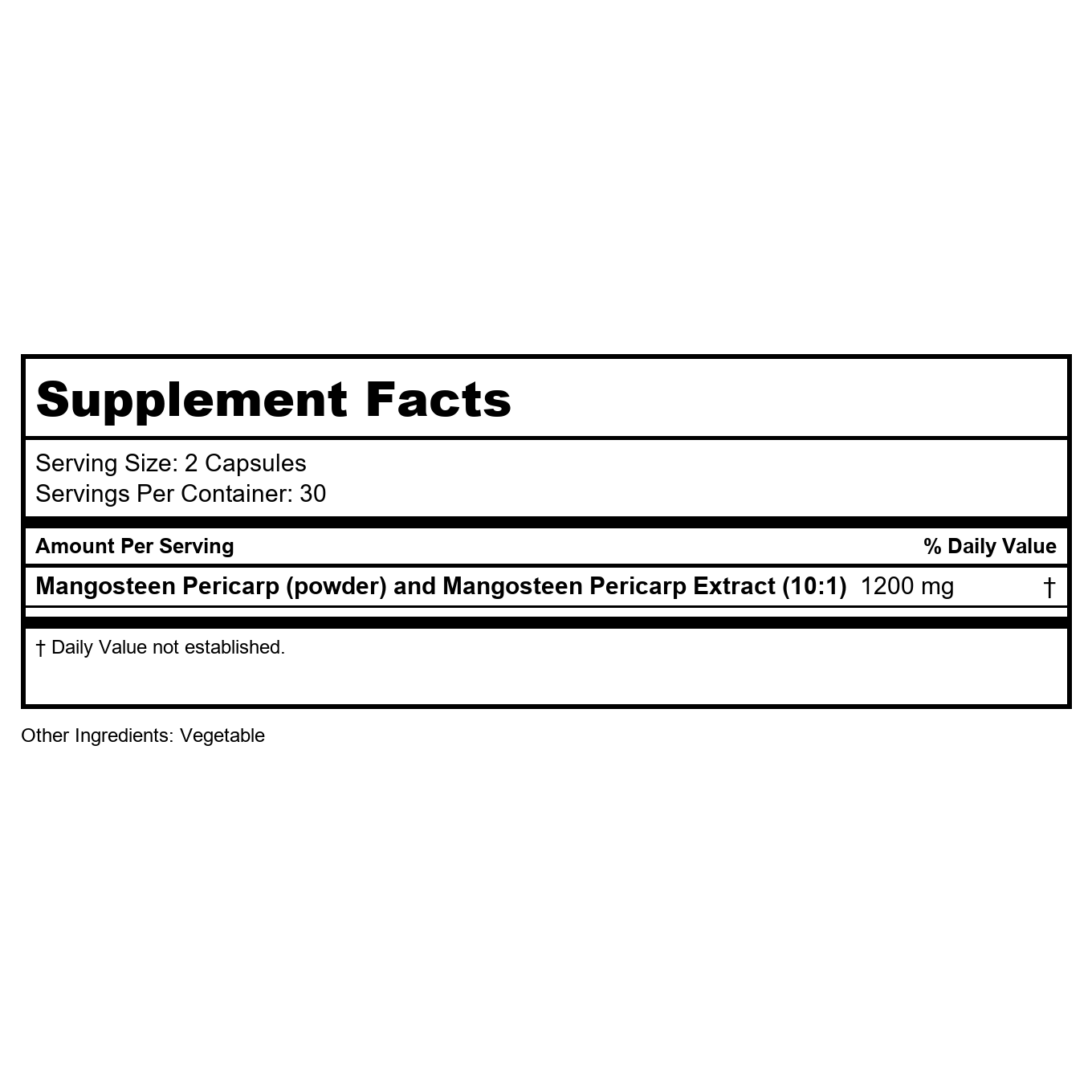 Emerald Labs - Mangosteen 6:1 Extract - 60 Vegetarian Capsules Formerly FruitrientsX