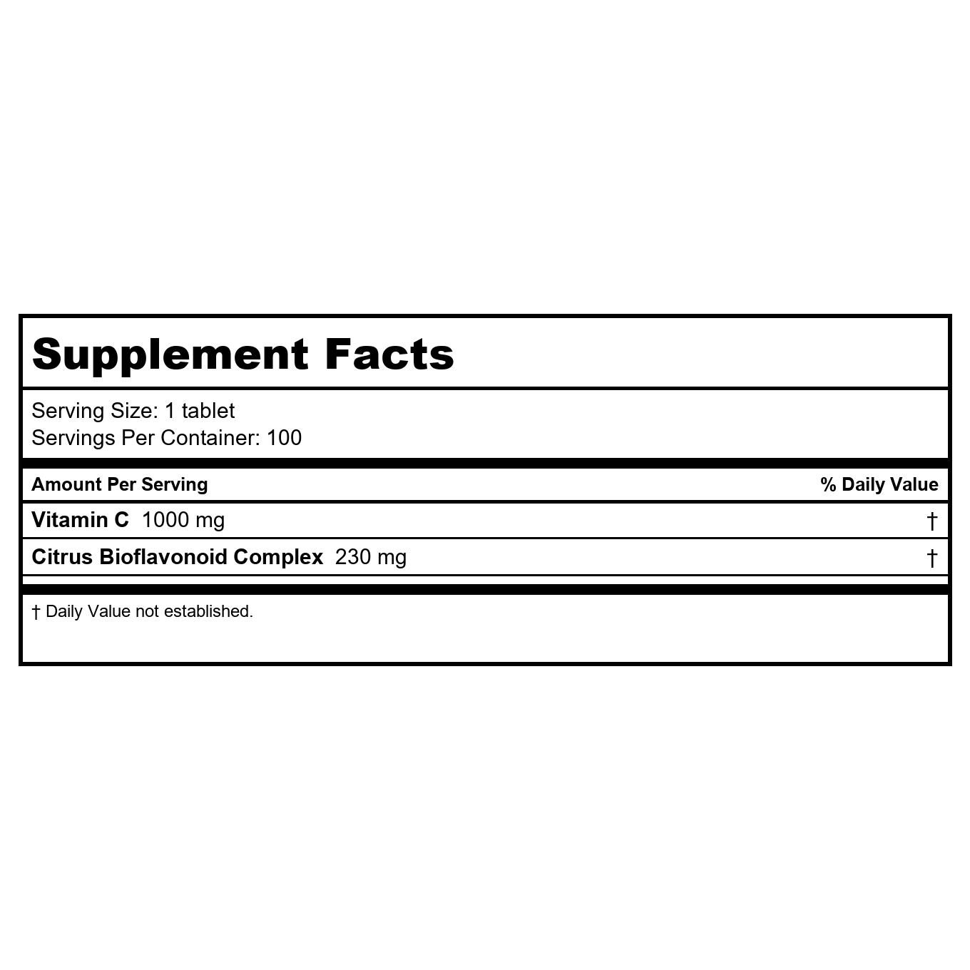 Nature's Life C-Complex 1,000 mg 100 Tablets