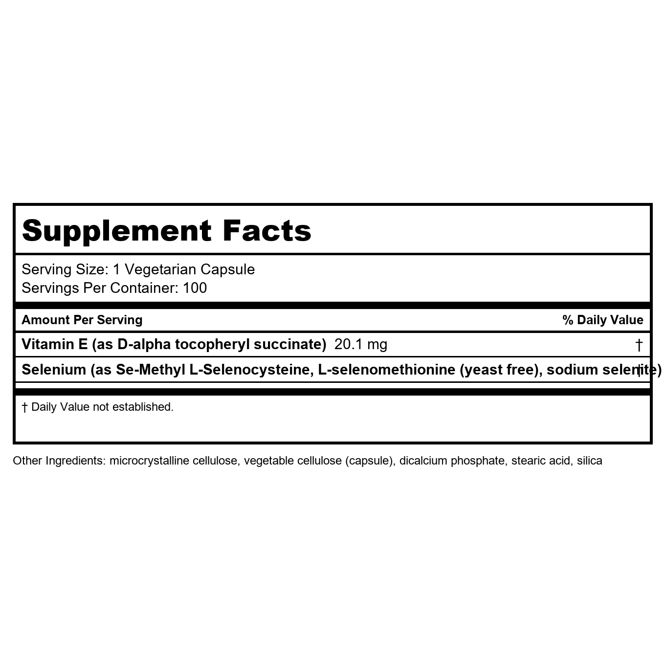 Life Extension - Super Selenium Complex & Vitamin E - 200 Mcg - 100 Vcaps (200 VCAPS)