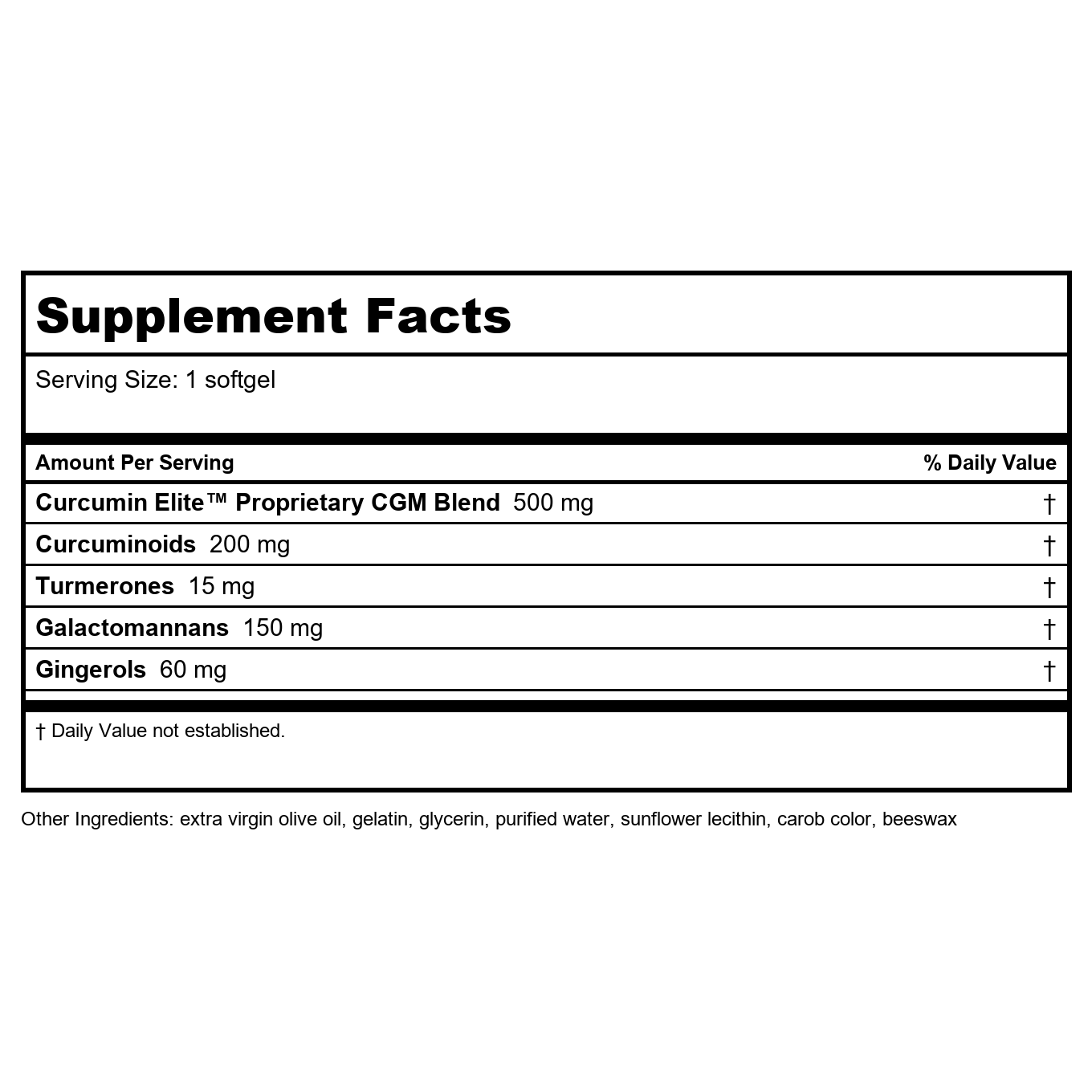 Life Extension Advanced Curcumin Elite Turmeric Extract, Ginger & Turmerones 30 Softgels
