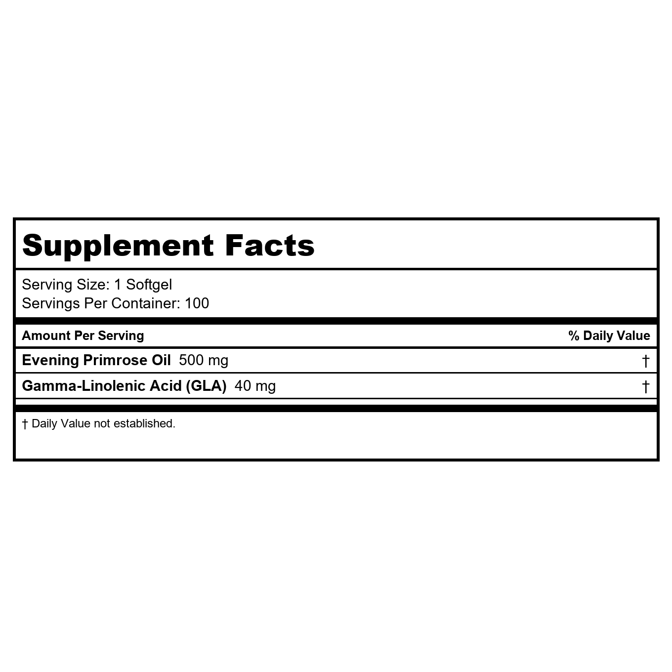 Biotics Research Evening Primrose Oil Potent Gamma Linolenic Acid GLA Source, Linoleic Acid, Healthy and Balanced Body Response, Cardiovascular, Neurological, Skin, Women's Health. 100 Softgels