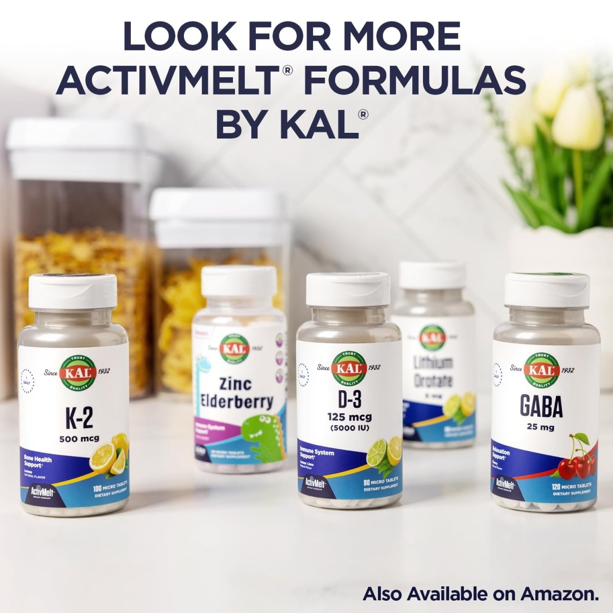 KAL L-Theanine ActivMelt 25mg Pineapple 120 Micro Tablets PN