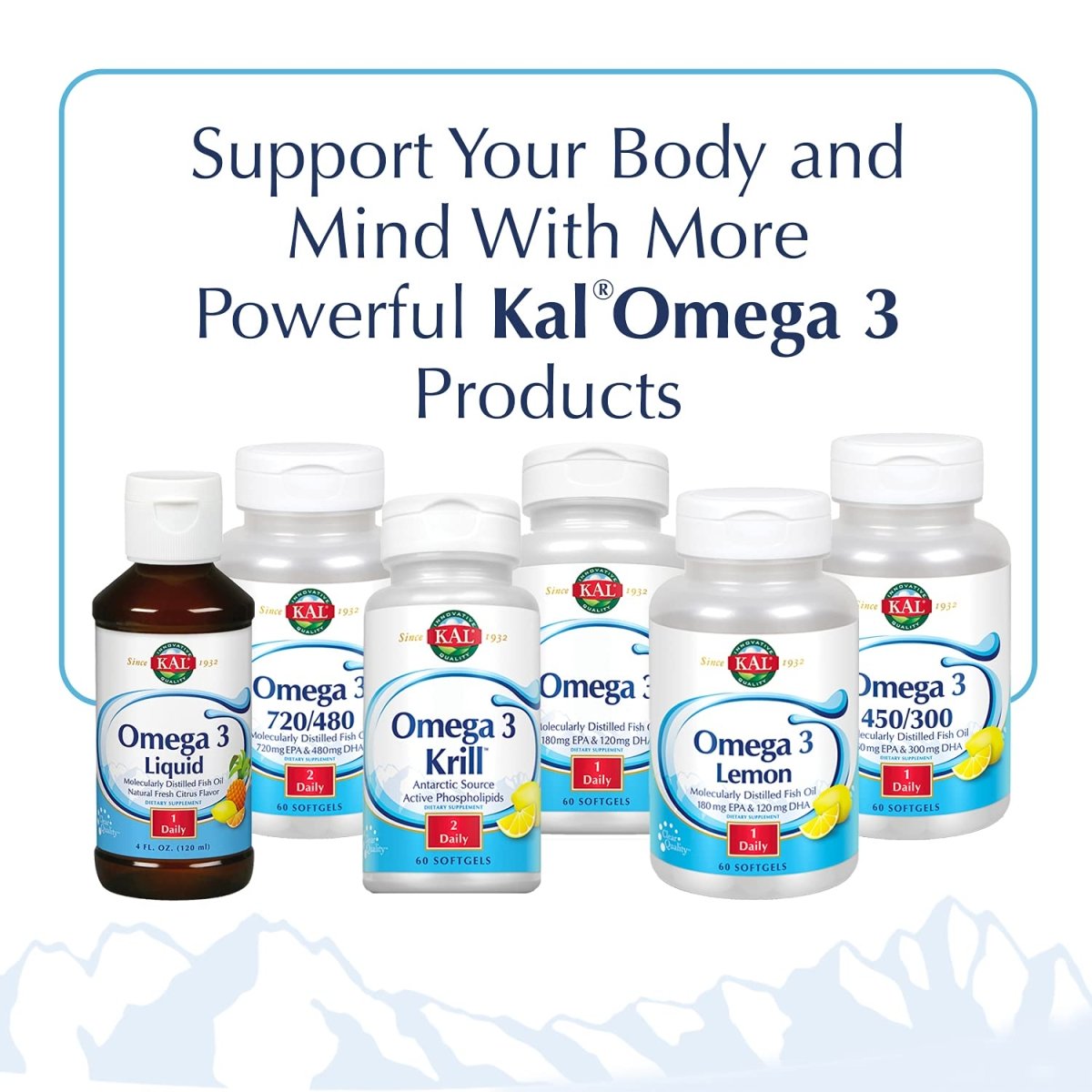 KAL Omega 3 180mg EPA, 120mg DHA (60 CT, 120 Serv)