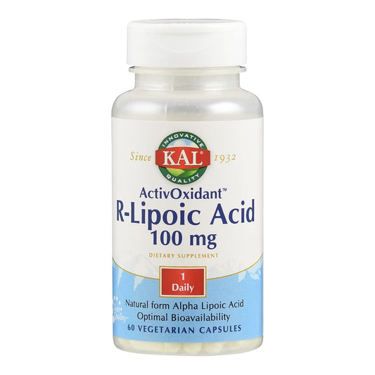 KAL R-Lipoic Acid AntiOxidant 100mg 60 Vcaps PN