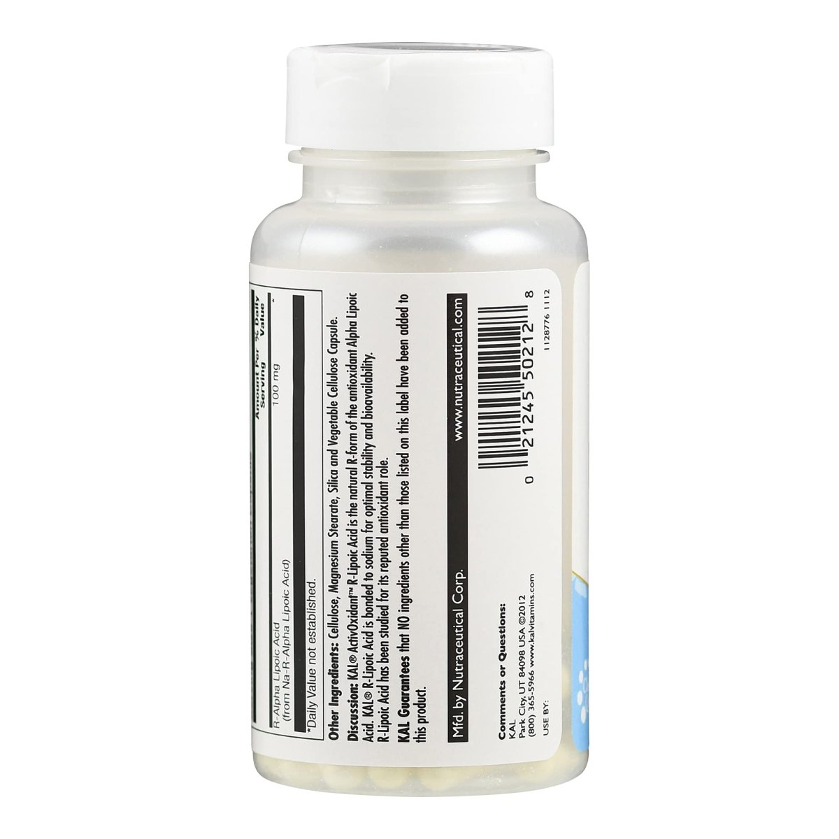 KAL R-Lipoic Acid AntiOxidant 100mg 60 Vcaps PN