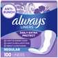 Always Daily Extra Protect Liners, Regular Length, Unscented Panty Liners