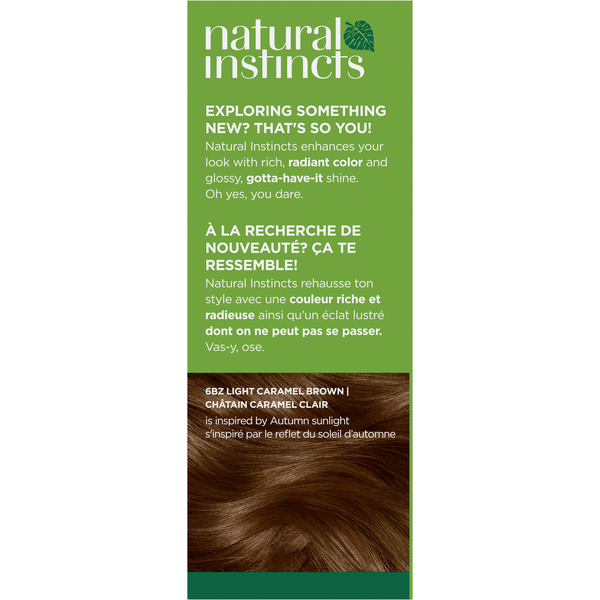 Clairol 6BZ Light Caramel Brown Zero Ammonia Vegan Hair Color with Coconut Oil + Aloe