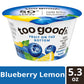 Too Good & Co. Fruit on the Bottom Blueberry Lemon Yogurt-Cultured Low Fat Milk Product, Smooth and Creamy Adult Snacks with Real Fruit, 5.3 oz Cup
