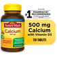 Nature Made Calcium 500 mg with Vitamin D3 Tablets