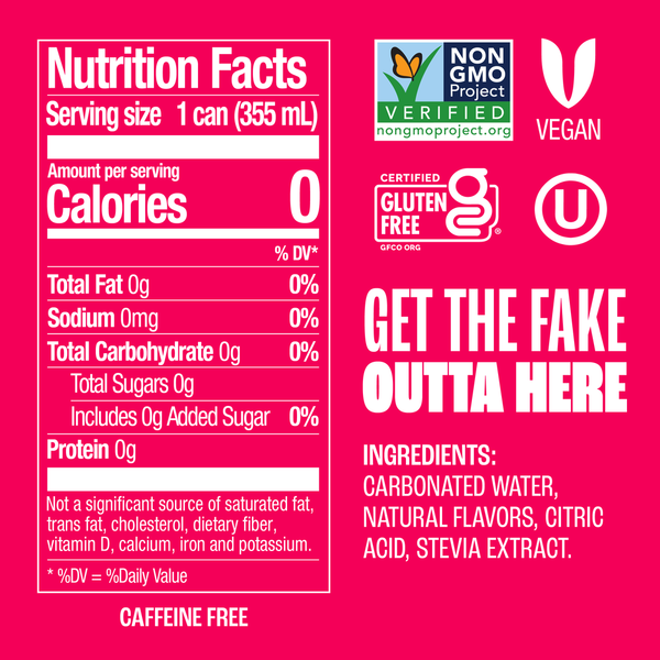 Zevia Soda, Zero Sugar, Strawberry Lemon Burst