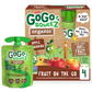 GoGo Squeez Apple Sauce, Organic, Fruit On The Go, Apple Cinnamon, 4 Pack