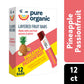 Pure Organic Pineapple Passionfruit Layered Fruit Bars, Gluten Free, 12 Count