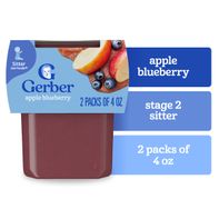 Gerber Stage 2 Baby Food Apple Blueberry Puree Tub...
️