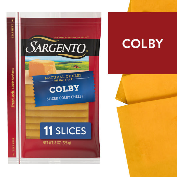 Sargento Natural Colby Sliced Cheese, 11 Slices