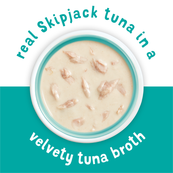 Purina Friskies Natural, Grain Free Senior Broth Wet Cat Food Complement, Lil' Soups Skipjack Tuna