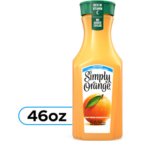 Simply Orange Juice with Calcium Bottle