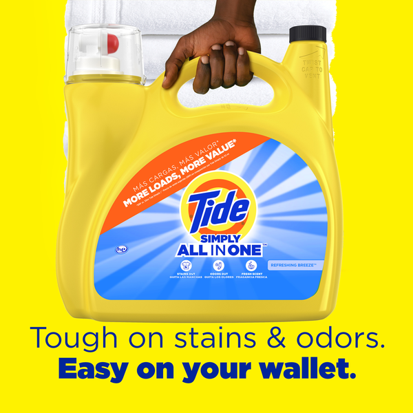 Tide Simply All-In-One Liquid Laundry Detergent, Refreshing Breeze