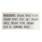 Firehook Garlic Thyme Organic Artisan Baked Crackers