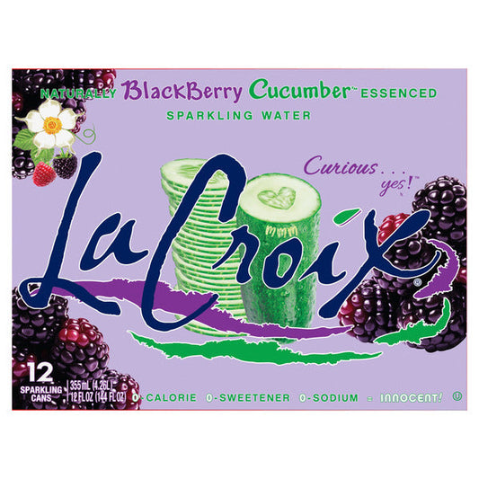 LaCroix Naturally Blackberry Cucumber Essenced Sparkling Water