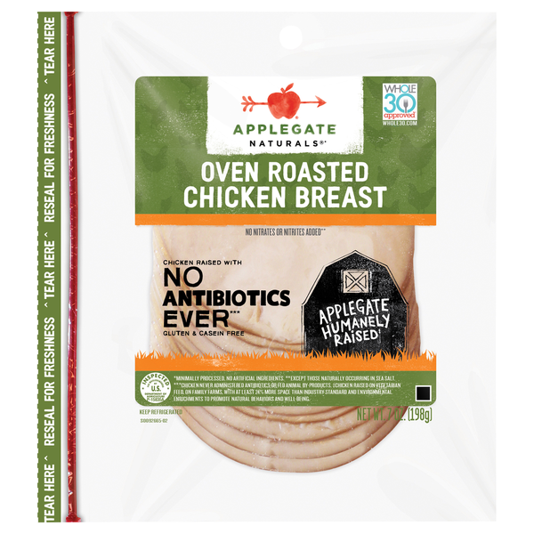 Applegate Naturals  Natural Oven Roasted Chicken Breast Sliced