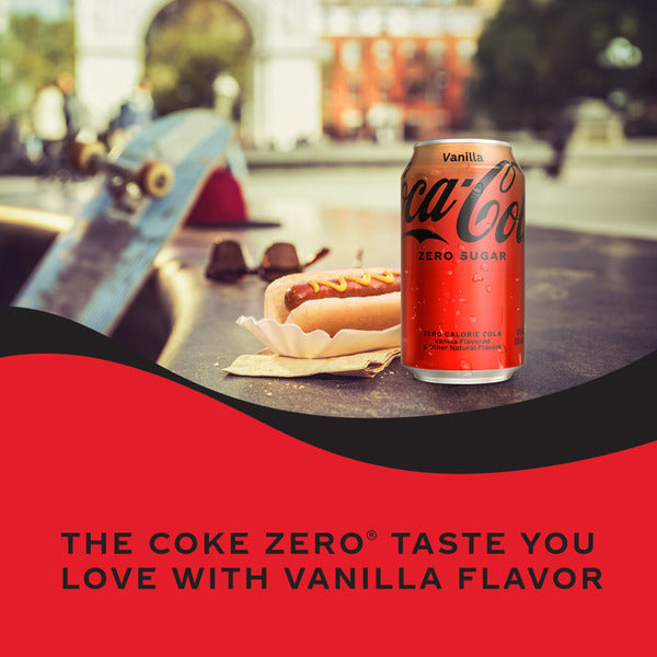 Coca Cola Zero Sugar Vanilla Soda Soft Drink