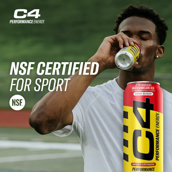 C4 Energy Performance Energy Drink, Carbonated, Strawberry Watermelon Ice