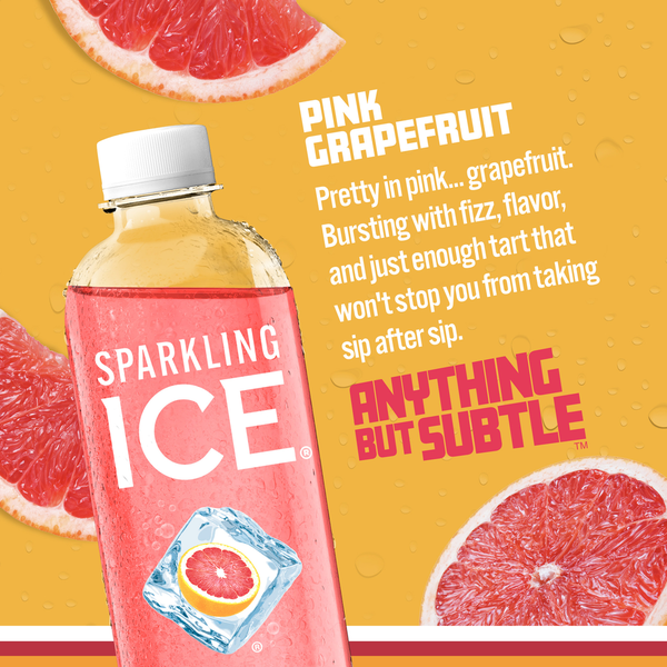 Sparkling Ice® Zero Sugar Pink Grapefruit Flavored Sparkling Water