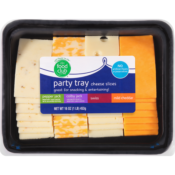Food Club Cheese Slices, Party Tray