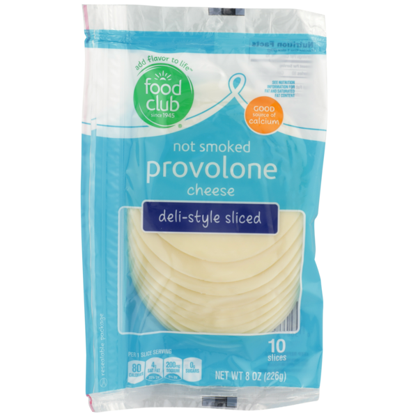 Food Club Deli-style Sliced Not Smoked Provolone Cheese
