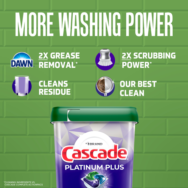 Cascade Platinum Plus Fresh Scent Dishwasher Pods