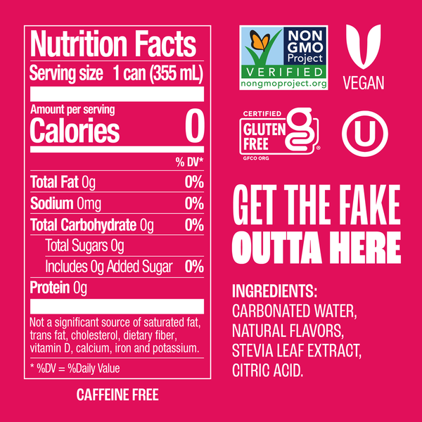 Zevia Soda, Cran-Raspberry, Zero Sugar