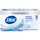 Dial Antibacterial Bar Soap, Refresh & Renew White Deodorant Bar, 4 oz (8 Bars)