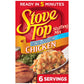 Kraft Stove Top Low Sodium Stuffing Mix for Chicken with 25% Less Sodium