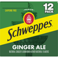 Schweppes Ginger Ale, Caffeine Free, 12 Pack
