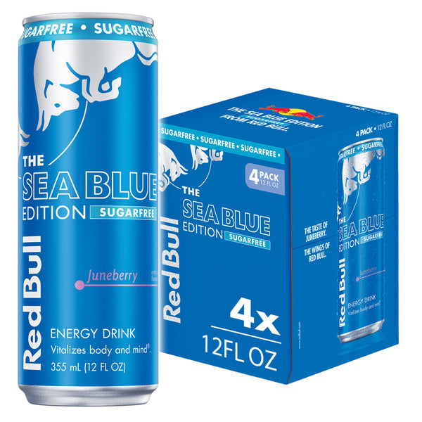 Red Bull Sea Blue Edition Sugarfree Energy Drink Can
